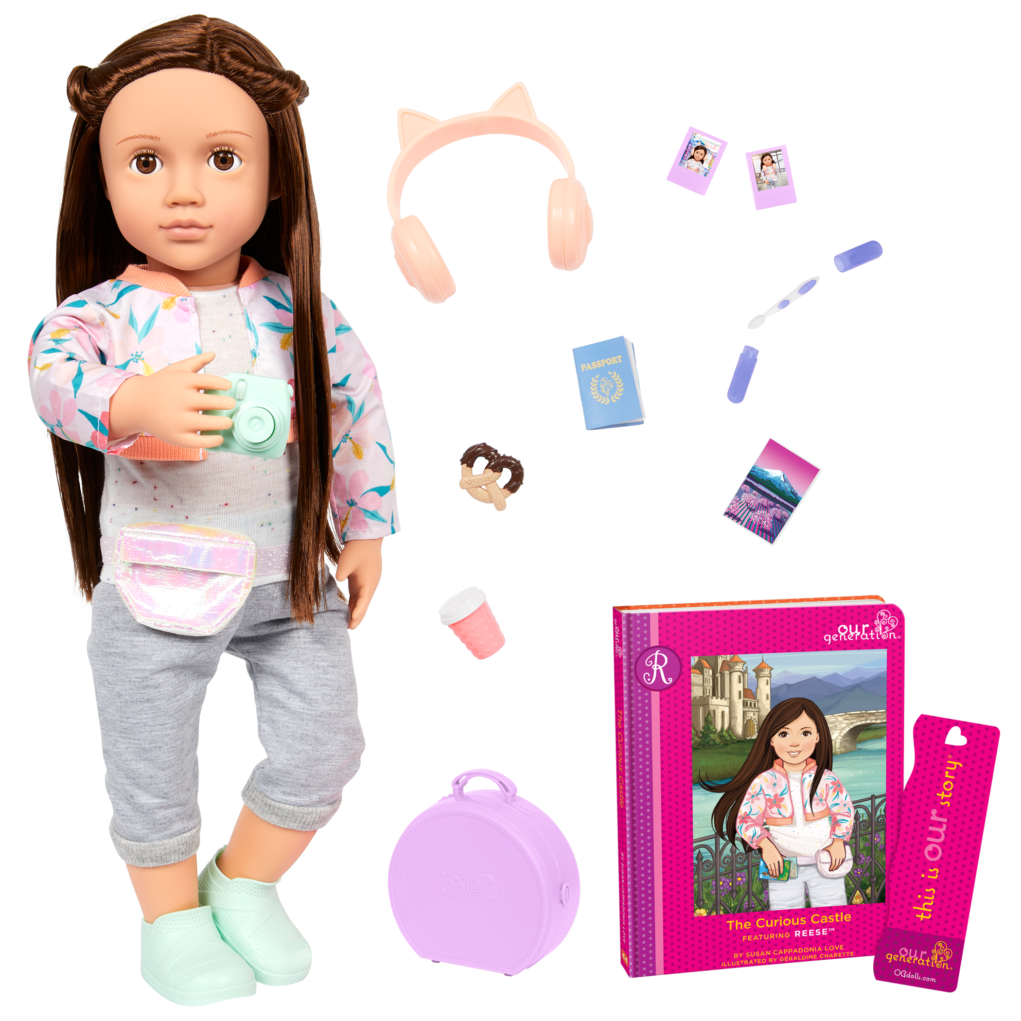 Our Generation Posable 18-inch Doll Reese & Storybook Reese - Image 1