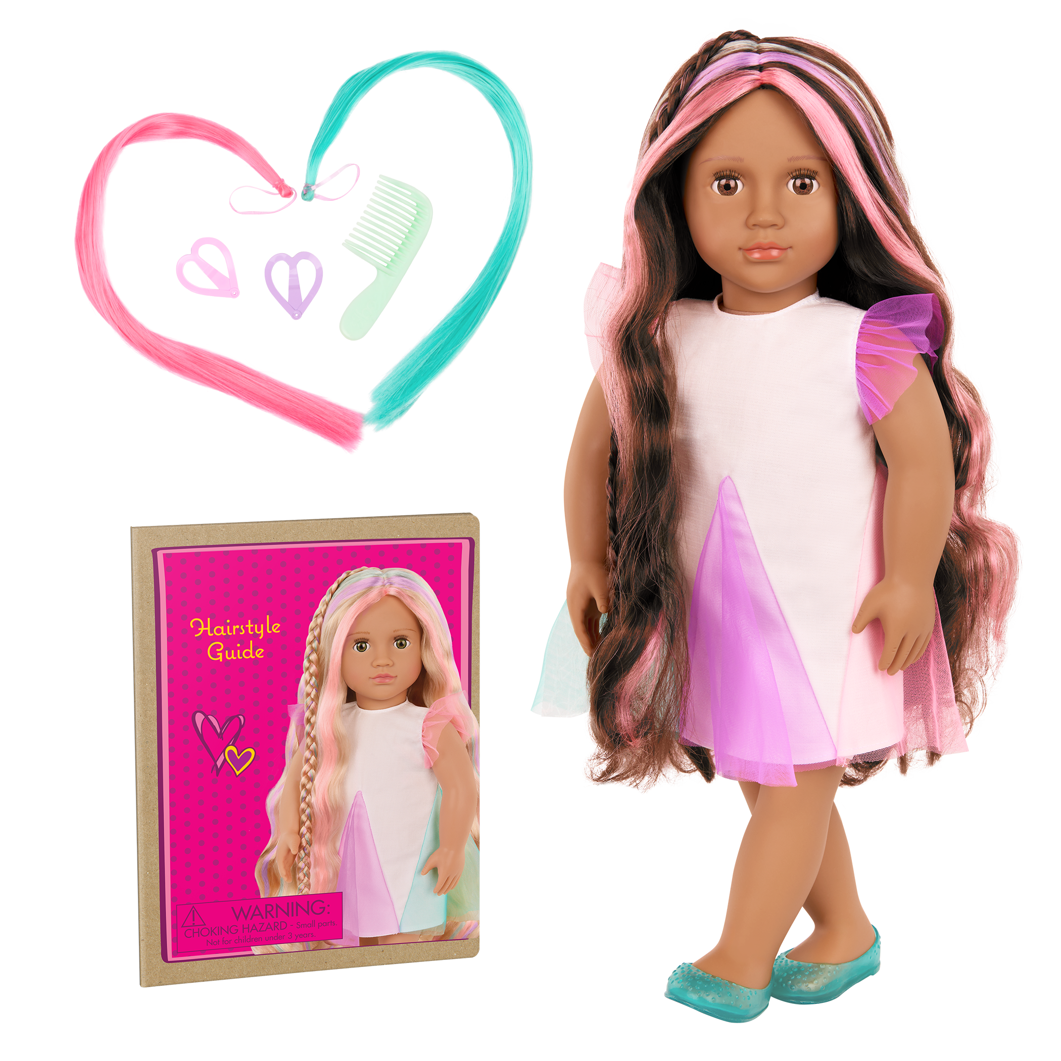Our Generation 18" Hair Grow Doll Tania & Accessories Tania "From Hair to There" - Image 1