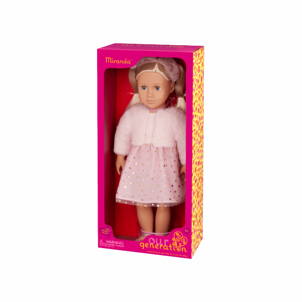 strapless open back dress OG 18 inch Entertainment Doll Sarah w Gold Fuchsia Gown and Crown Our   Goodfind Toys
